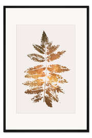 Gerahmter Kunstdruck Eichenblatt Druck
