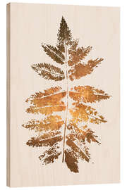 Wood print Oak Leaf Print