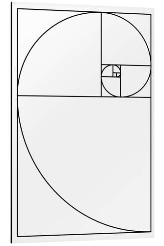 Tableau en aluminium Proportio Devina, blanc