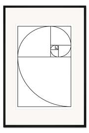 Gerahmter Kunstdruck Proportio Devina, weiß