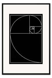 Gerahmter Kunstdruck Proportio Devina, schwarz