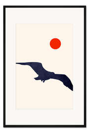 Gerahmter Kunstdruck Möwe