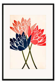 Gerahmter Kunstdruck Three Blossoms