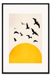 Gerahmter Kunstdruck Wings To Fly, gelb