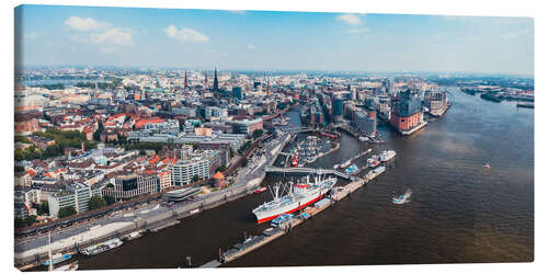 Leinwandbild Hamburg Hafenpanorama