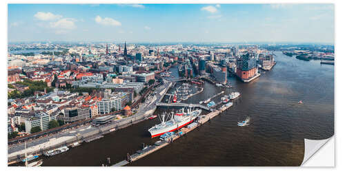 Naklejka na ścianę Hamburg harbor panorama