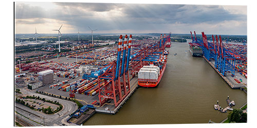 Quadro em plexi-alumínio Containerhafen Hamburg