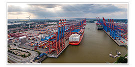 Wandbild  Containerhafen Hamburg - euregiophoto