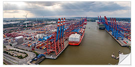 Naklejka na ścianę Containerhafen Hamburg