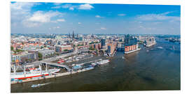 Print på skumplade Hamburg summer panorama