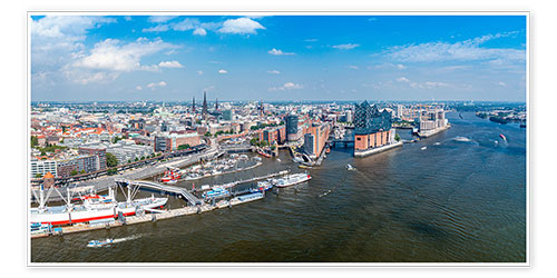 Poster Hamburg summer panorama