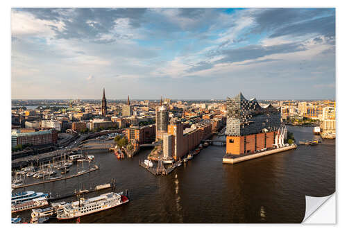 Naklejka na ścianę Hamburg in the evening