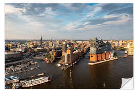 Naklejka na ścianę Hamburg in the evening