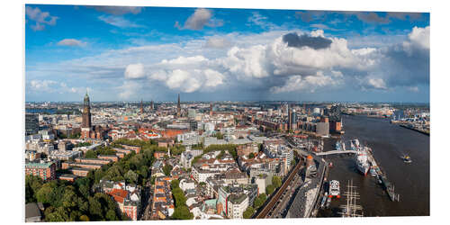 Foam board print Hamburg in summer