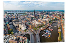 Hartschaumbild Hamburg am Abend