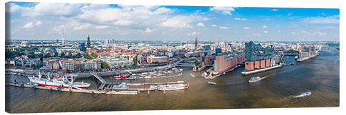 Canvas print The roofs of Hamburg