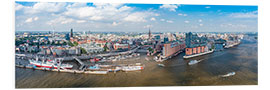 Print på skumplade The roofs of Hamburg