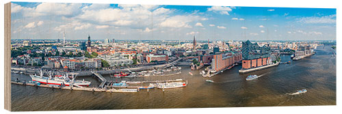 Stampa su legno The roofs of Hamburg