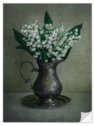 Naklejka na ścianę Bouquet of fresh lily of the valley