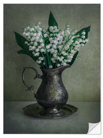 Sticker mural Bouquet of fresh lily of the valley