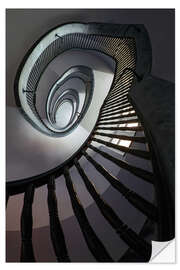 Selvklebende plakat Modern spiral staircase