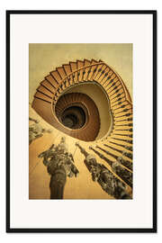 Gerahmter Kunstdruck Goldene Treppe