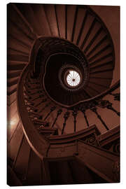 Tableau sur toile Spiral brown staircase