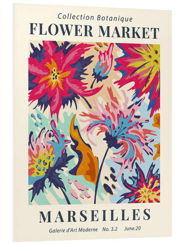 Foam board print Flower Market Marseilles