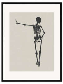 Gerahmter Kunstdruck Halloween Skelett mit Sexy Pose