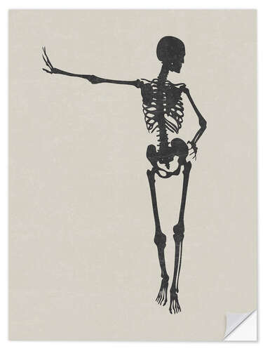 Wall sticker Halloween skeleton with sexy pose