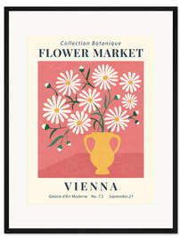 Gerahmter Kunstdruck Flower Market Vienna