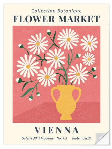 Selvklebende plakat Flower Market Vienna