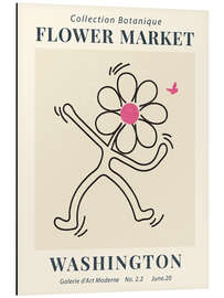 Aluminium print Flower Market Washington