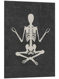 Aluminium print Skeleton in yoga pose