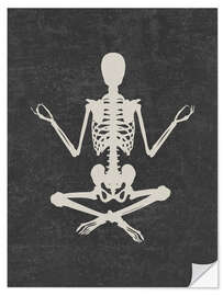 Vinilo para la pared Skeleton in yoga pose