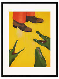 Impression artistique encadrée Crocodiles eat you