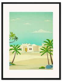Gerahmter Kunstdruck Ein Palast in der Wüste