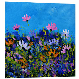 Foam board print A few cosmos flowers