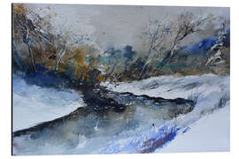 Tableau en aluminium River in winter