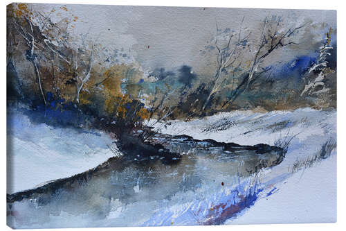 Quadro em tela River in winter