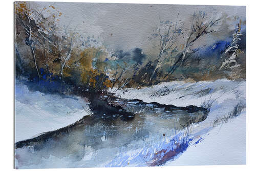 Gallery Print Fluss im Winter