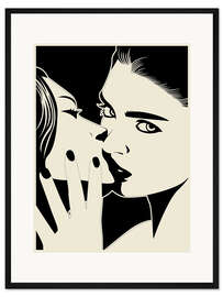 Gerahmter Kunstdruck Kuss