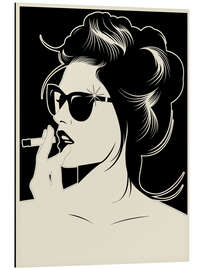 Tableau en aluminium Smoking Girl