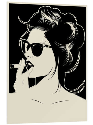 Foam board print Smoking Girl