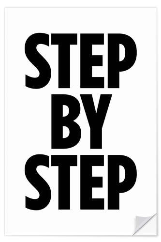 Selvklebende plakat Step by Step