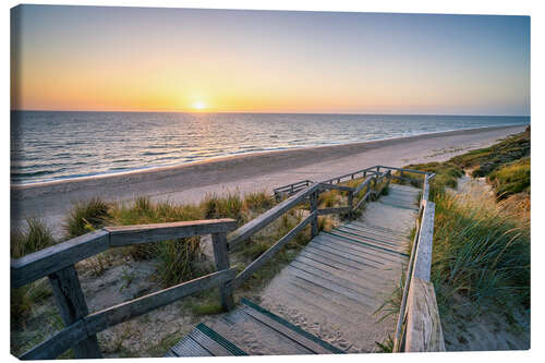 Canvas print The way to the beach on Sylt