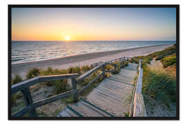 Gerahmter Kunstdruck Der Weg zum Strand auf Sylt