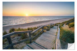 Naklejka na ścianę The way to the beach on Sylt