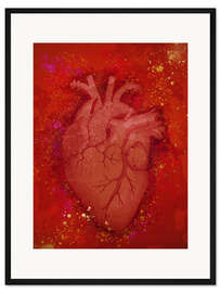 Gerahmter Kunstdruck Herz voller Liebe