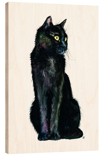 Tableau en bois Shades of the Black Cat